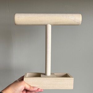 White Wood Jewelry and Accessories Display Stand